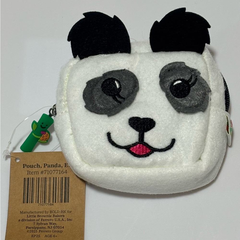 Girl Scouts Panda Bear Pouch Little Brownie Bakers 2025 White Plush Coin Purse